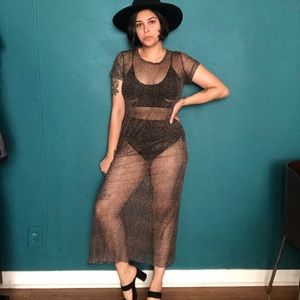 Sheer leopard print dress